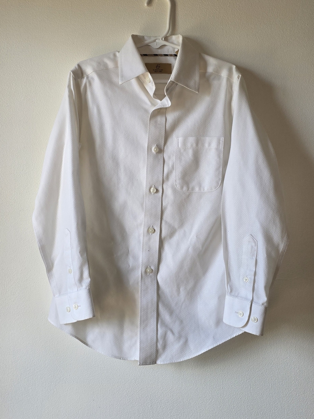 Class Club White Button-Front Dress Shirt for Kids